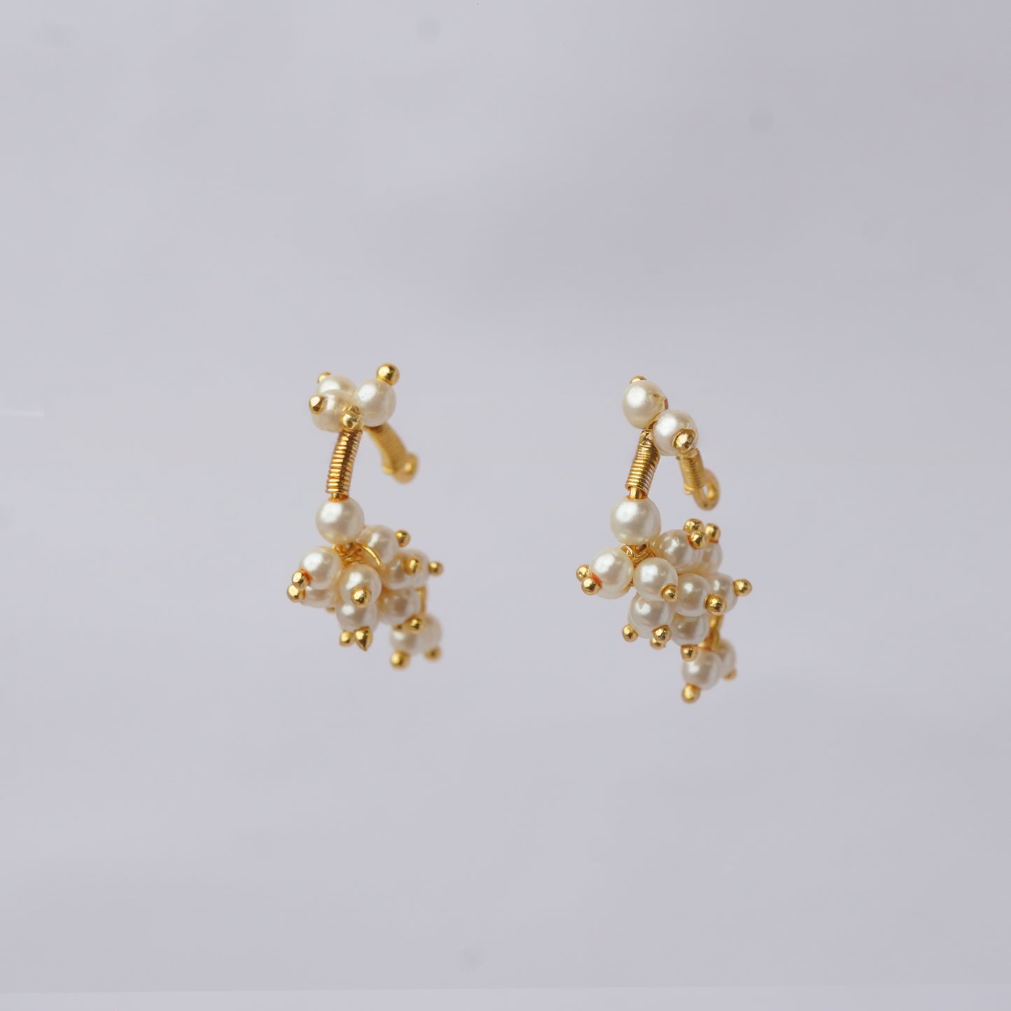 Pearl Non Pierced Koppu Bugadi Earring Traditional & Wedding Cuff Press F34