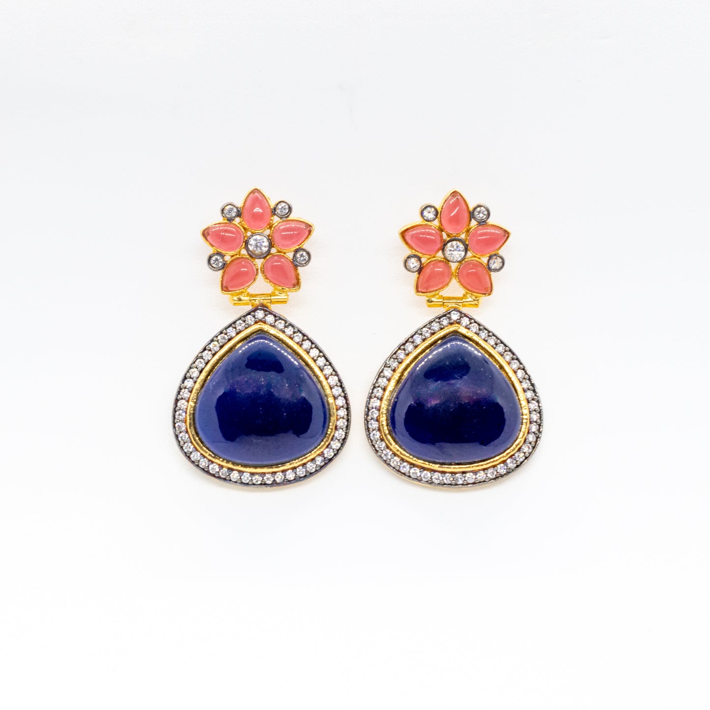 Blue / Red Meenakari Earring
