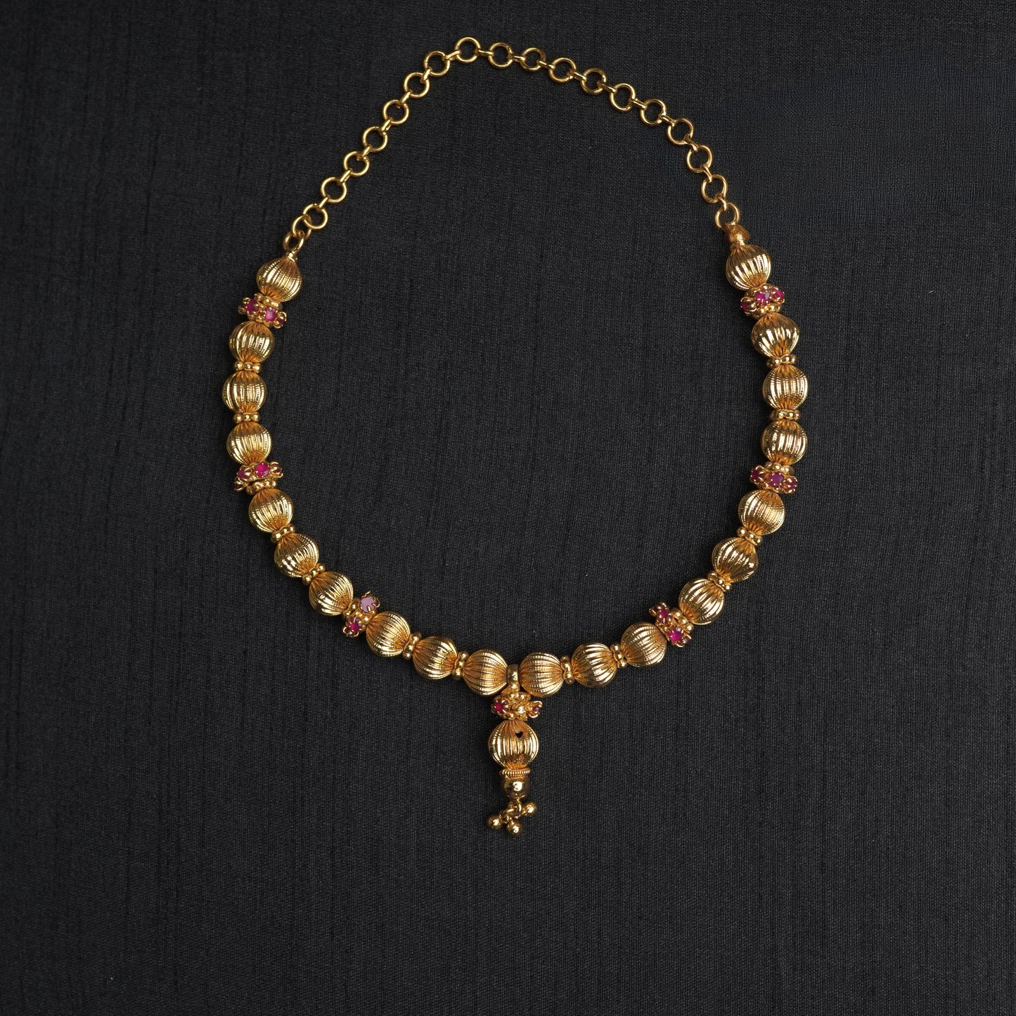 Gold Ball Bead Design Necklace