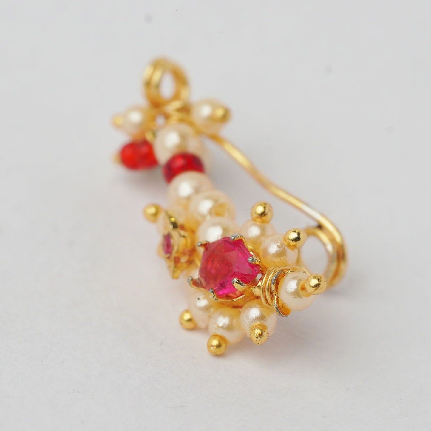 Nose Pin Maharastrian Adjustable Non Pierced Nath F12
