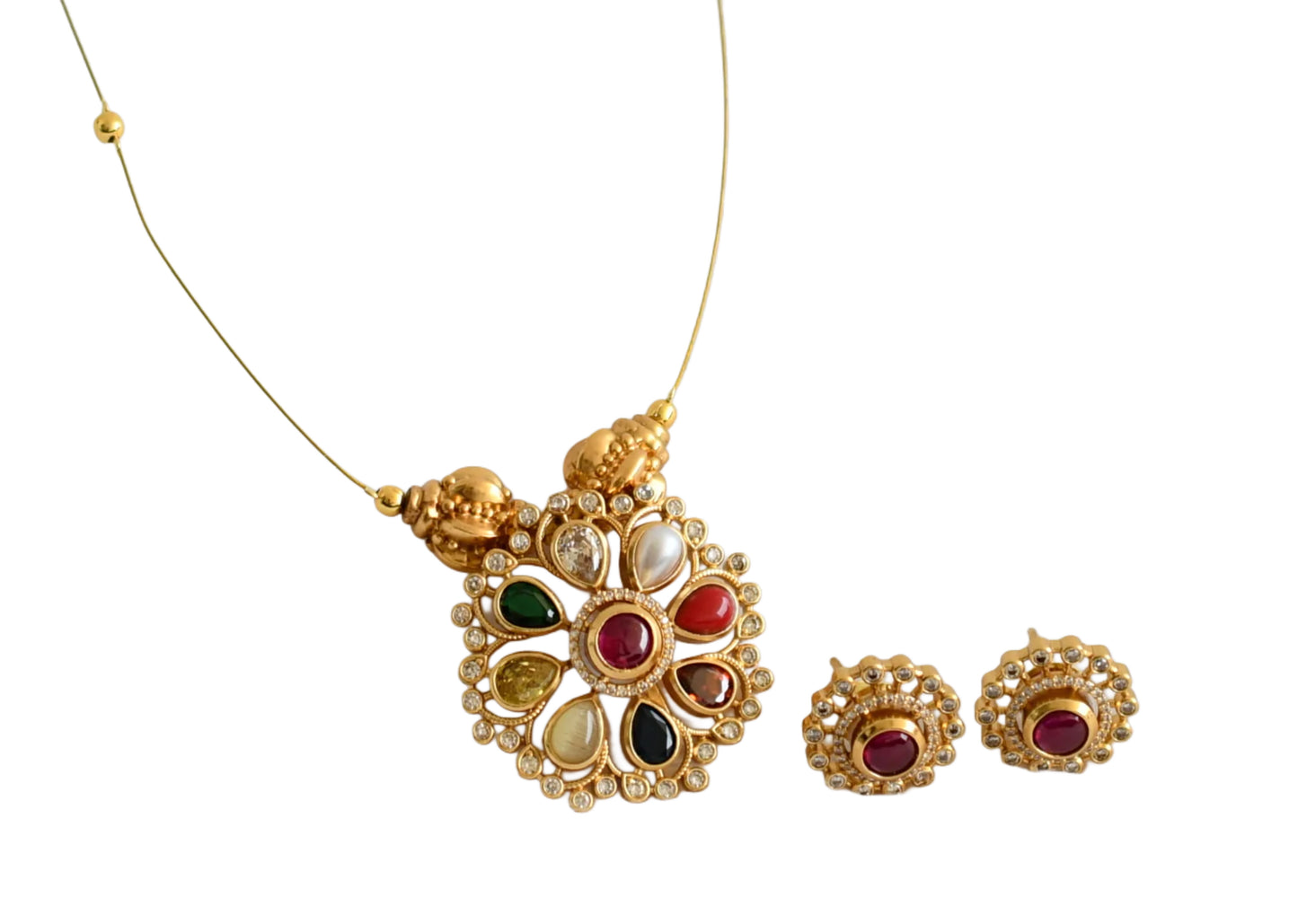 Navrathna Pendant Set F51