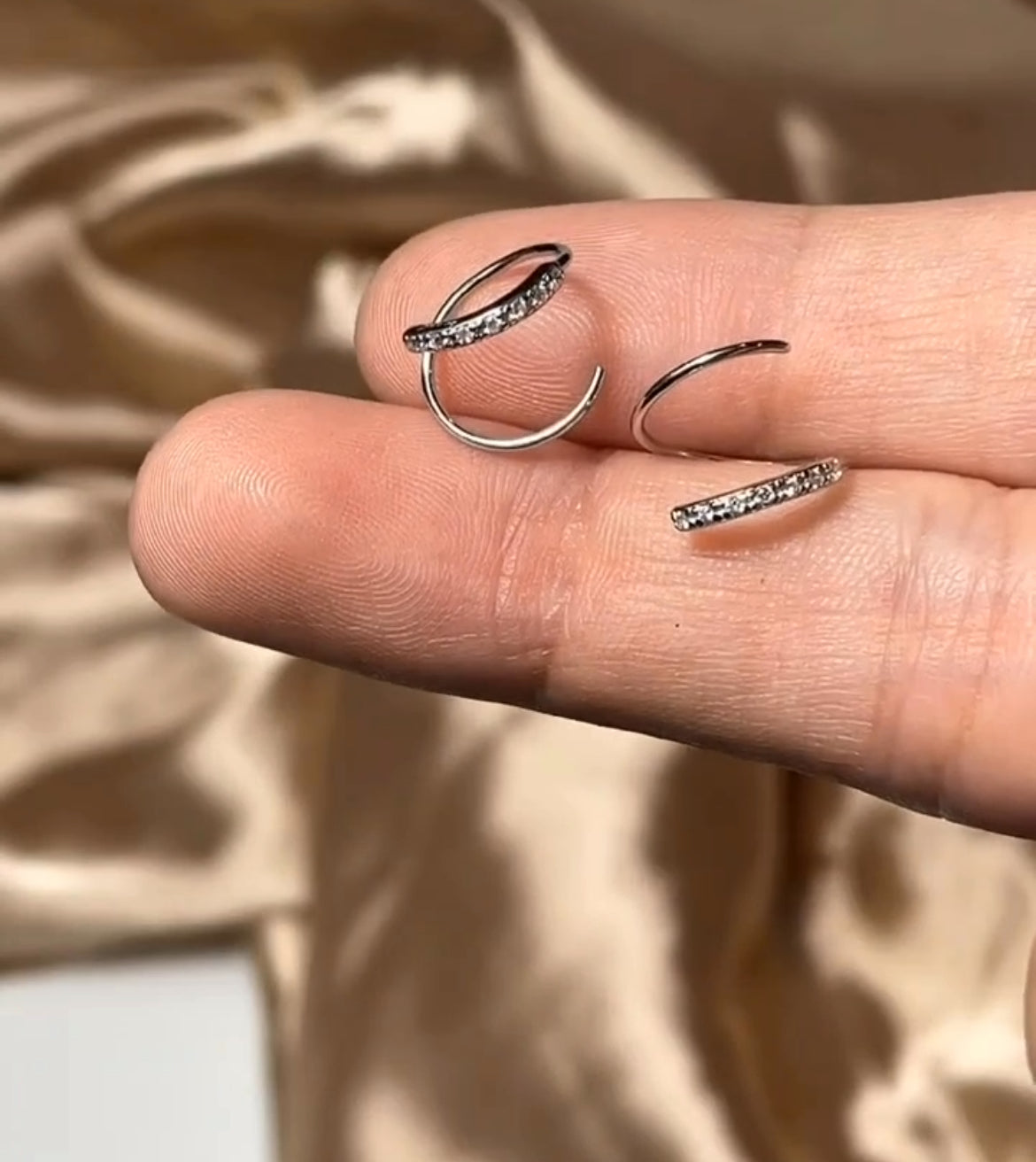 Silver Second Earring Cuff