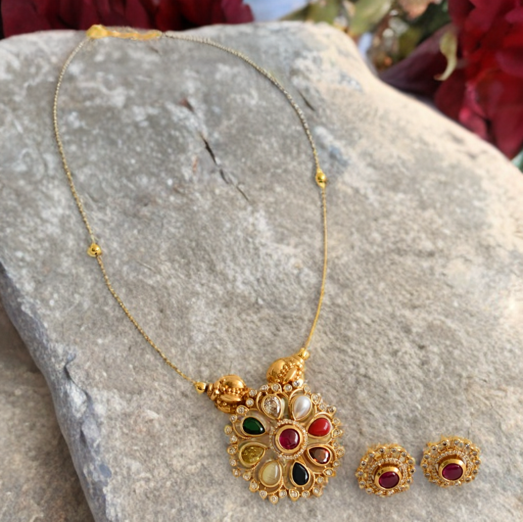 Navrathna Pendant Set F51