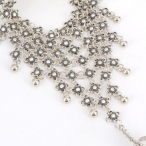 Boho Silver Hand Harness Bracelet