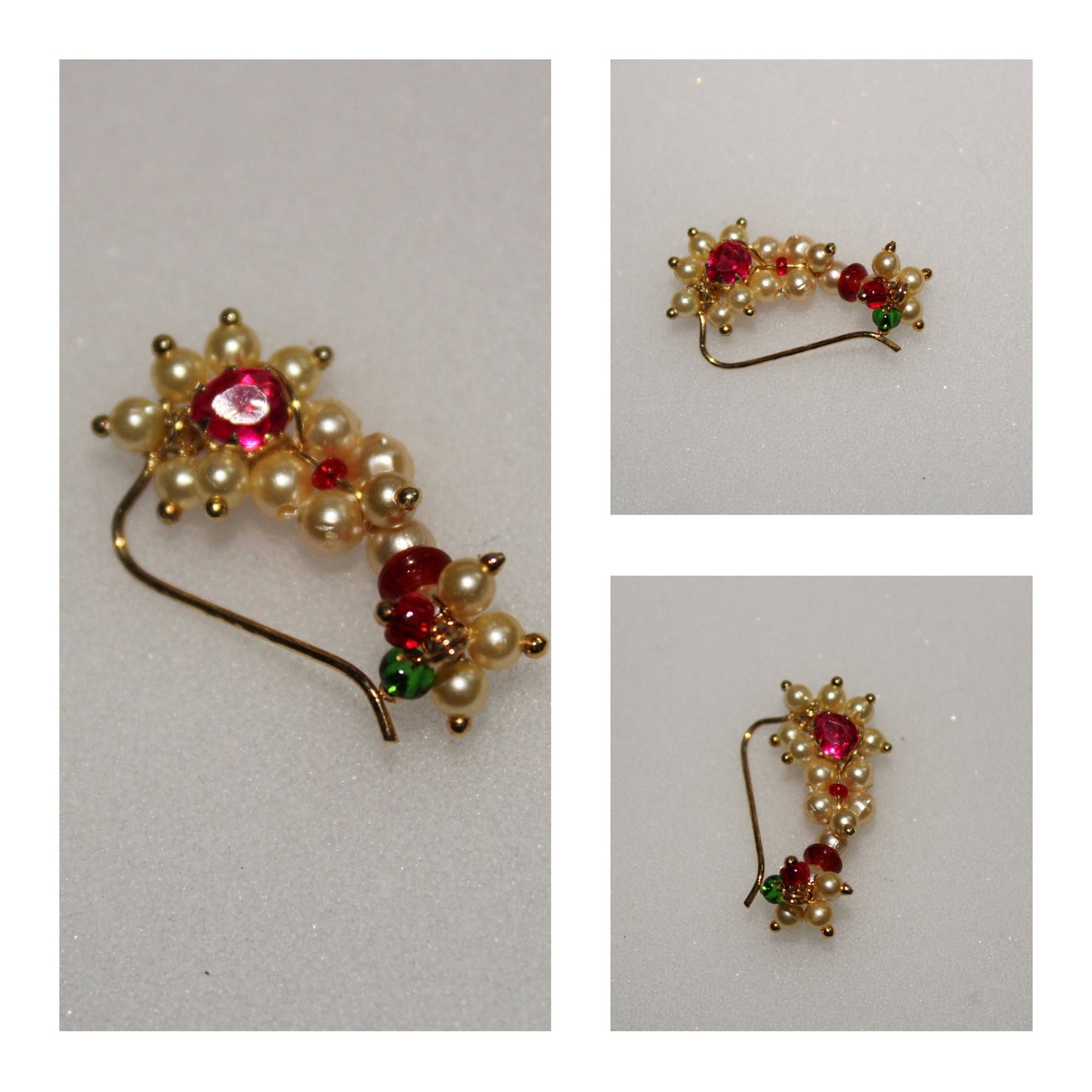 Nose Pin Maharastrian Adjustable Non Pierced Nath F12