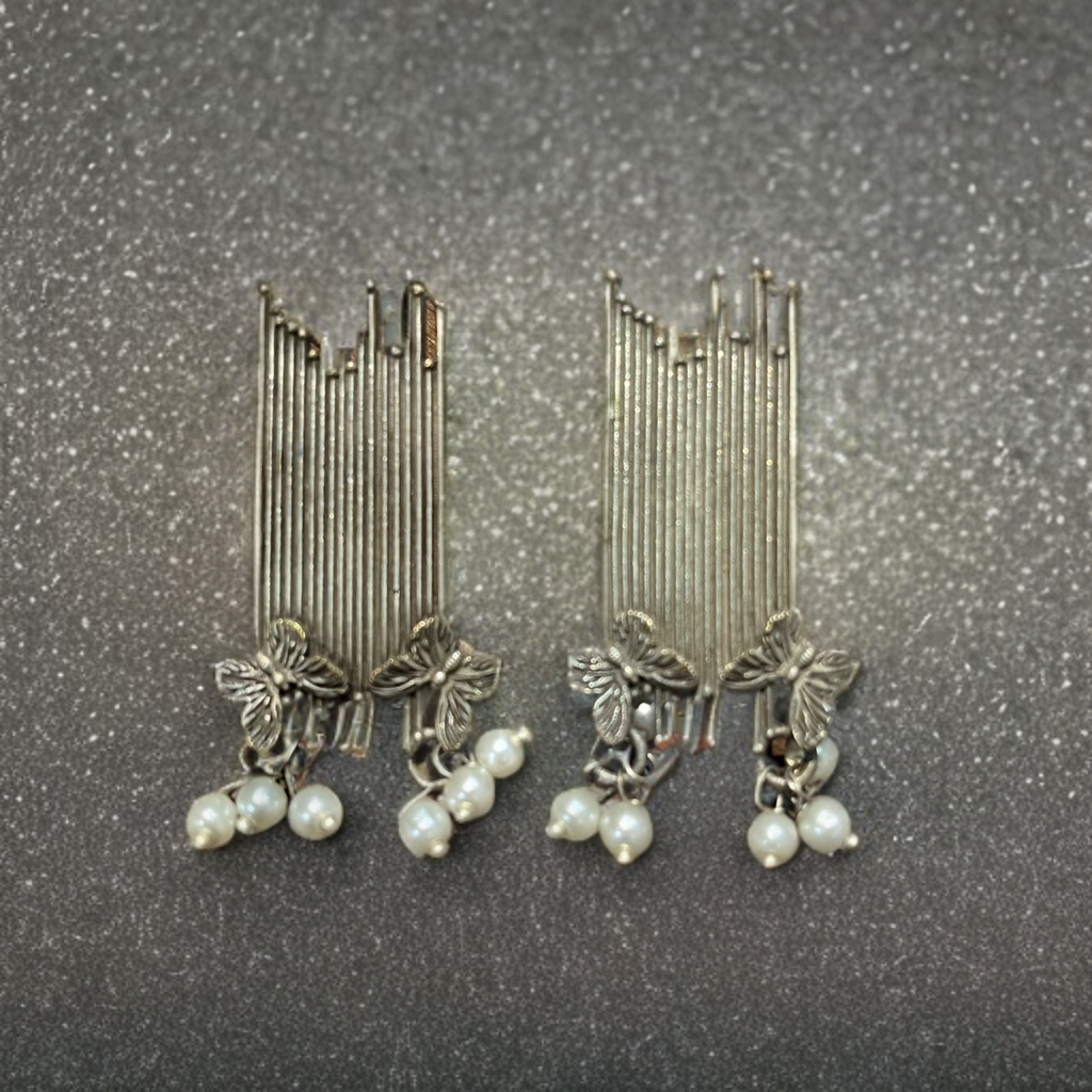 Pearl Silver Bohemian Earring F35
