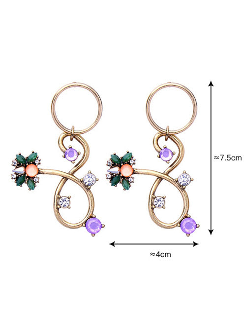 Bohemian Brass Drop Earring