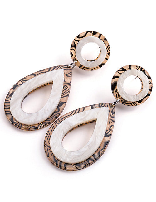 Modern Silver Teardrop Statement Earrings