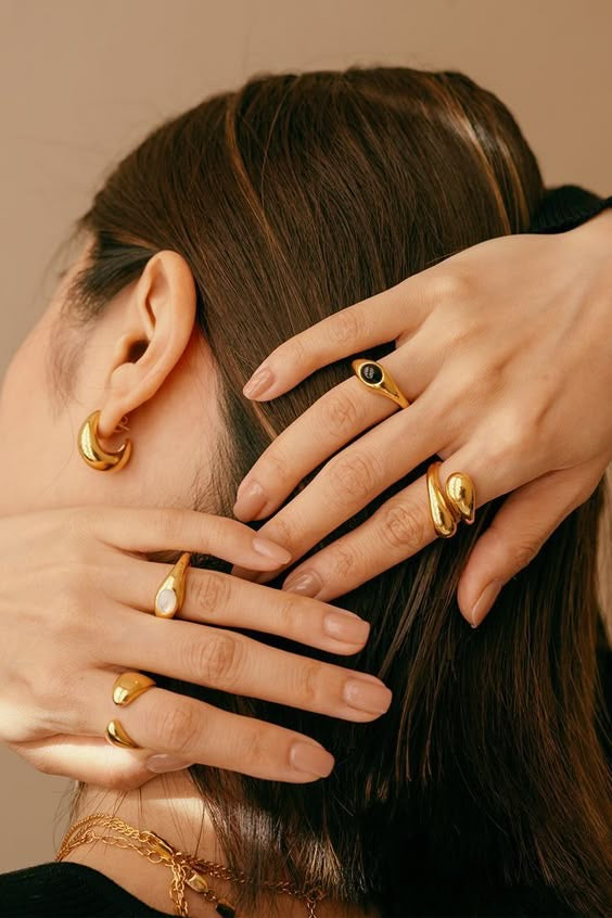 Gold Twist Adjustable Ring