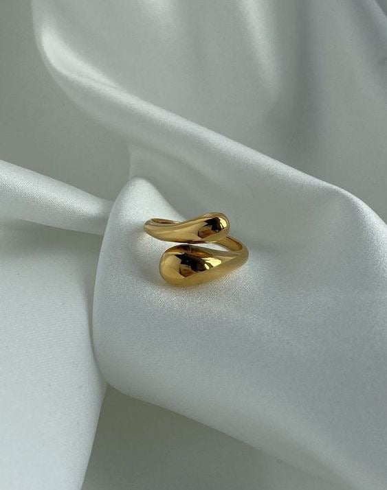 Gold Twist Adjustable Ring