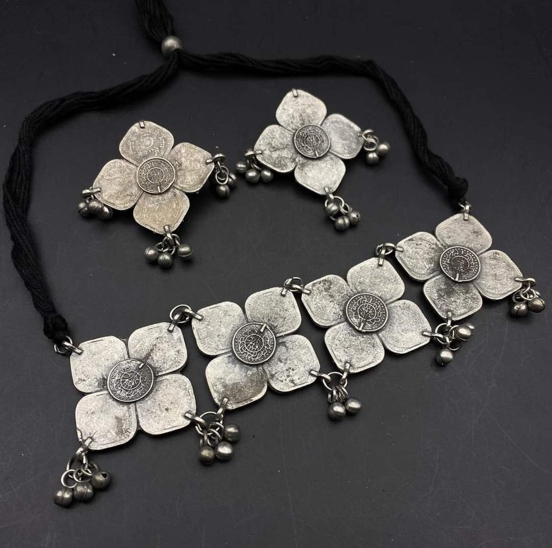 LOLSTUDIO SILVER COIN BOHEMIAN NECKLACE SET B15