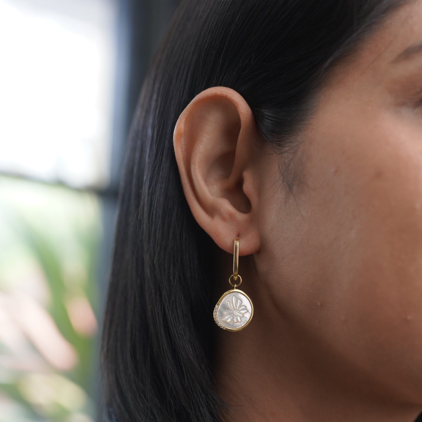 Three Way Earring Hoop And Drop Earring Daily Wear