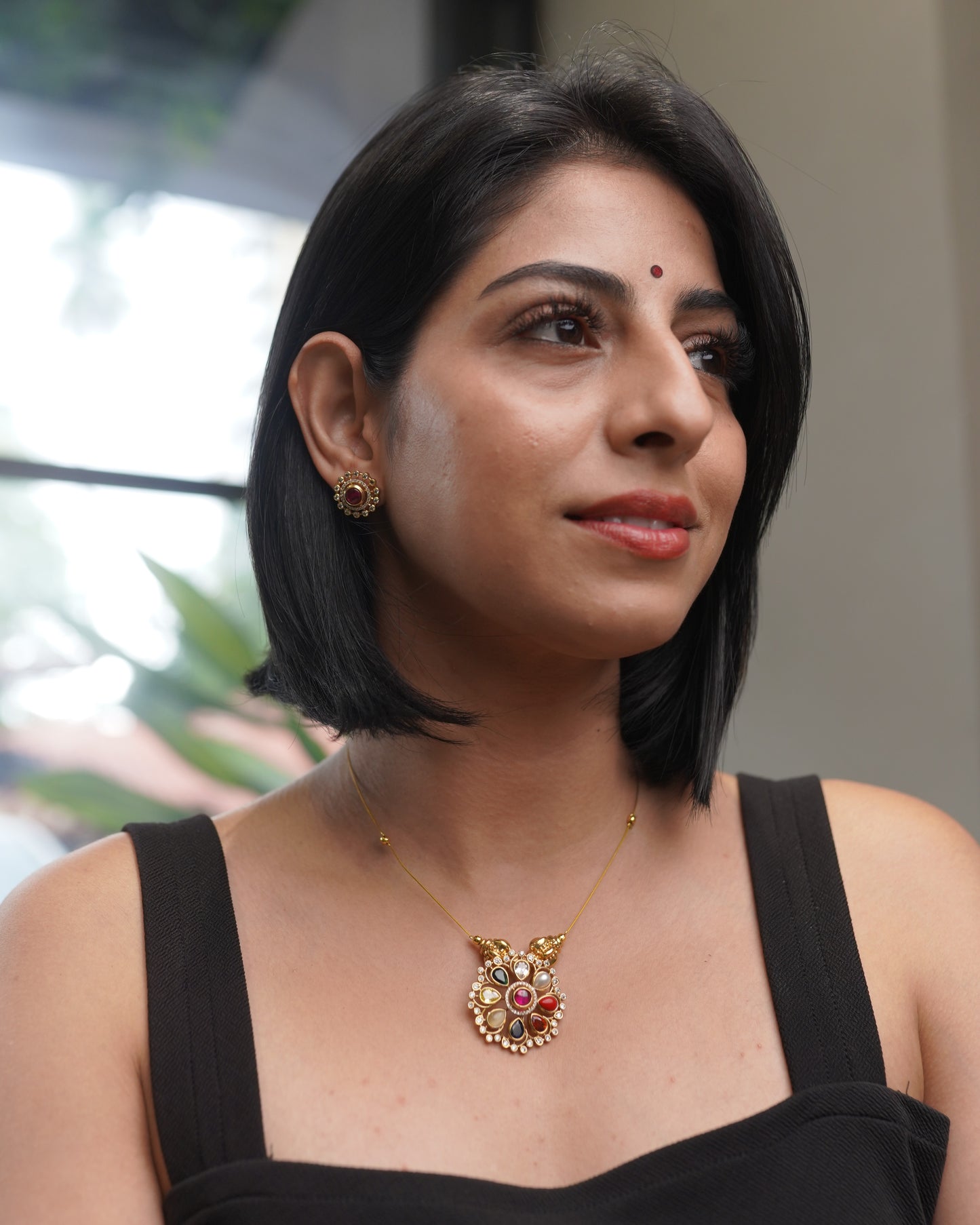 Navrathna Pendant Set F51
