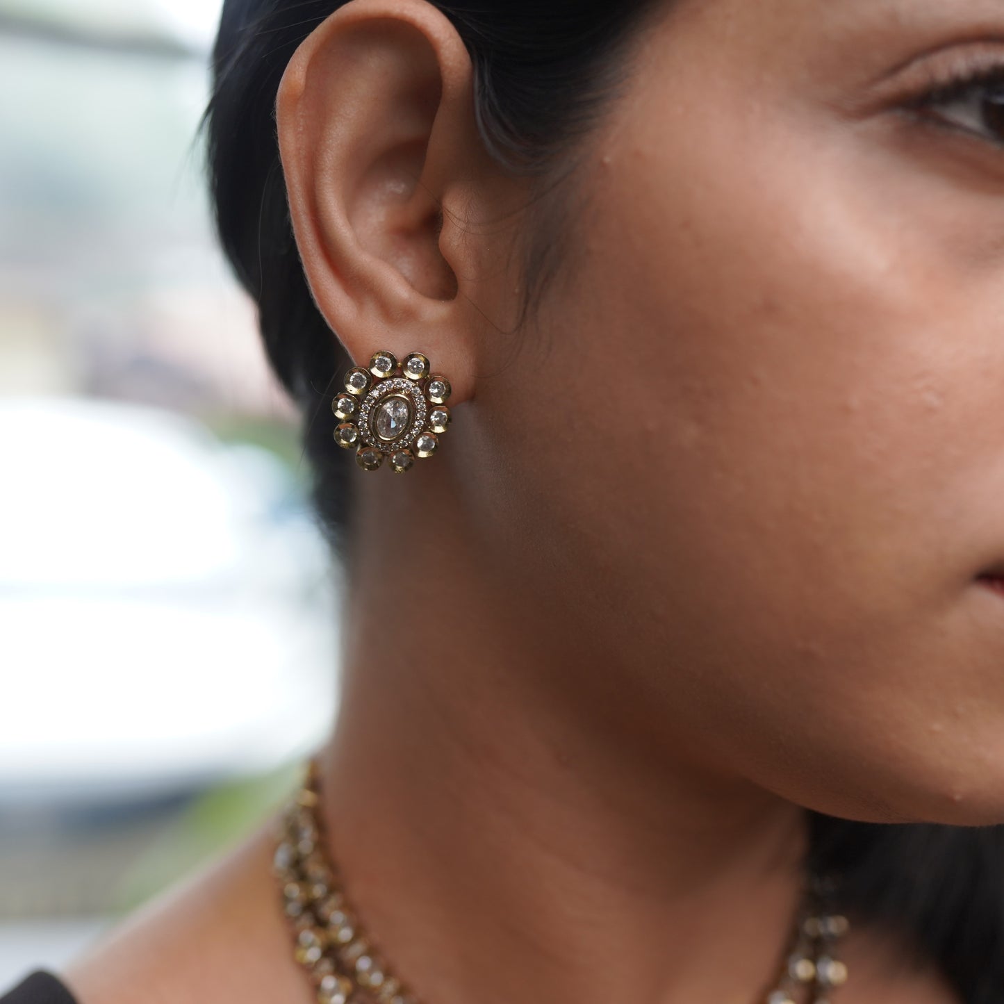 Two-Way Choker Victorian Kundan & Necklace Jewelry Set