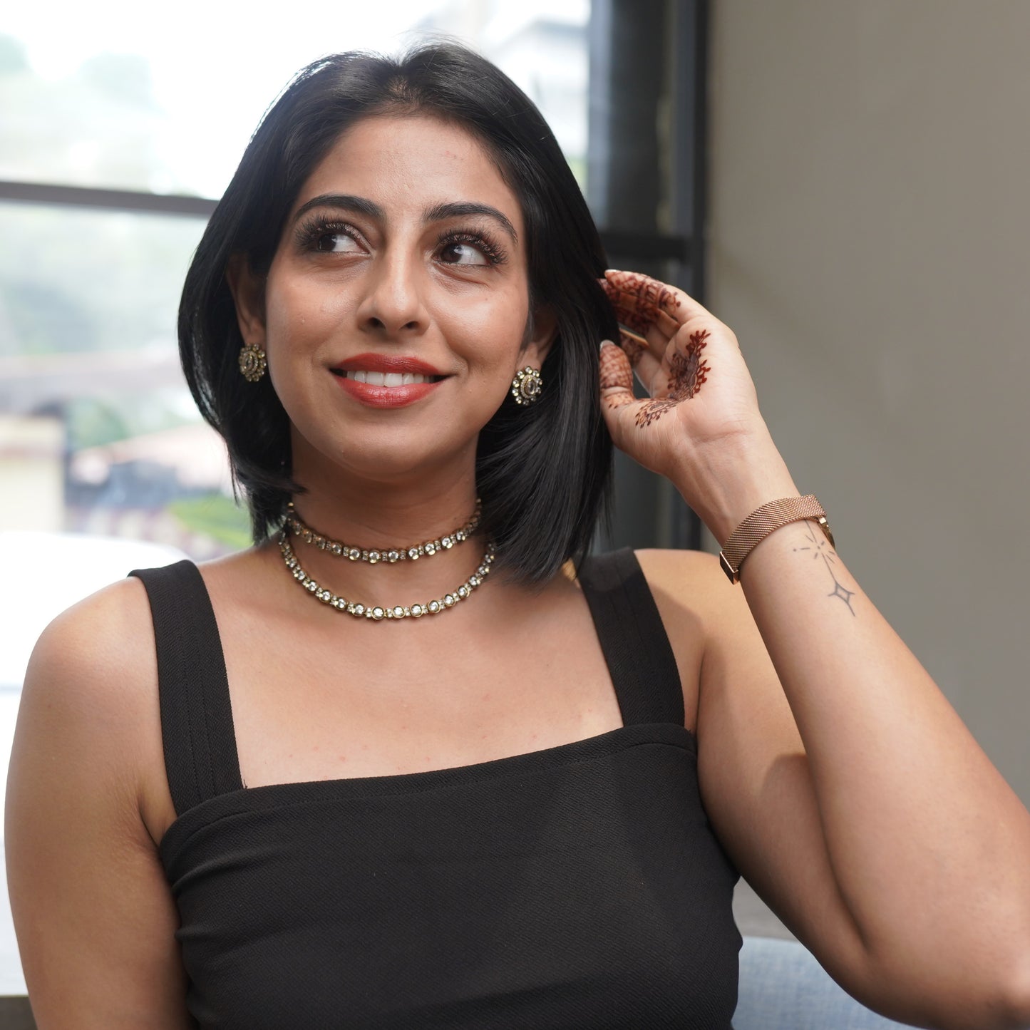 Two-Way Choker Victorian Kundan & Necklace Jewelry Set