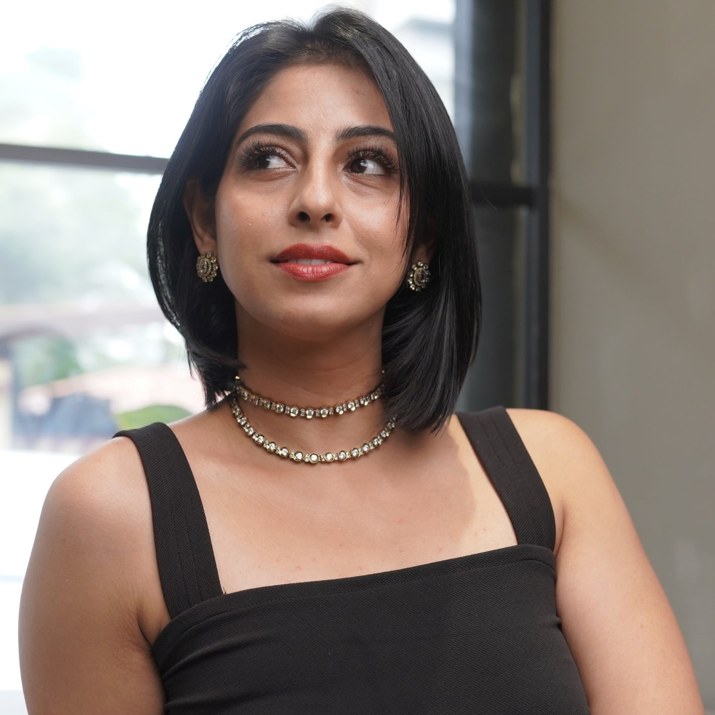 Two-Way Choker Victorian Kundan & Necklace Jewelry Set