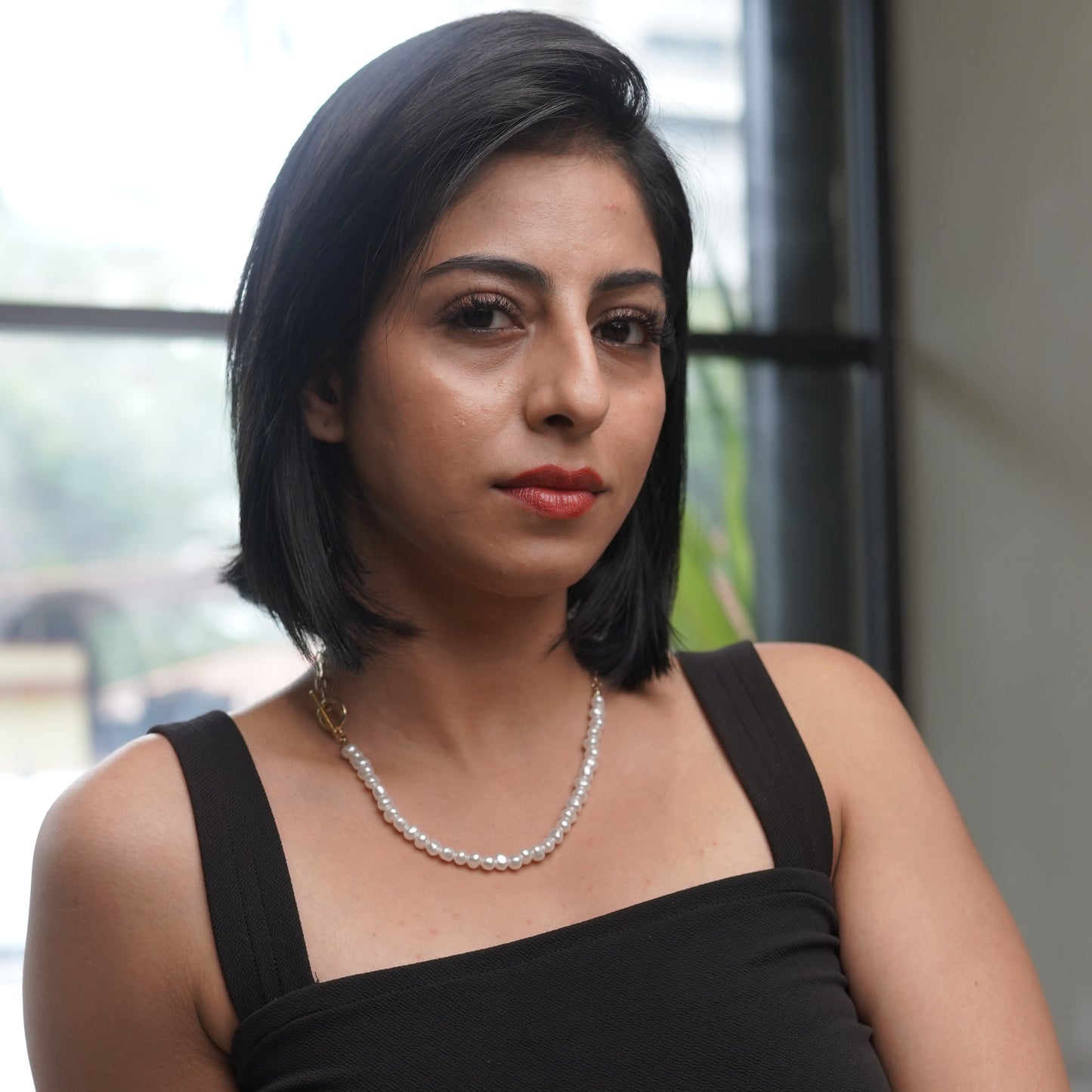 Pearl Lock Chain Necklace