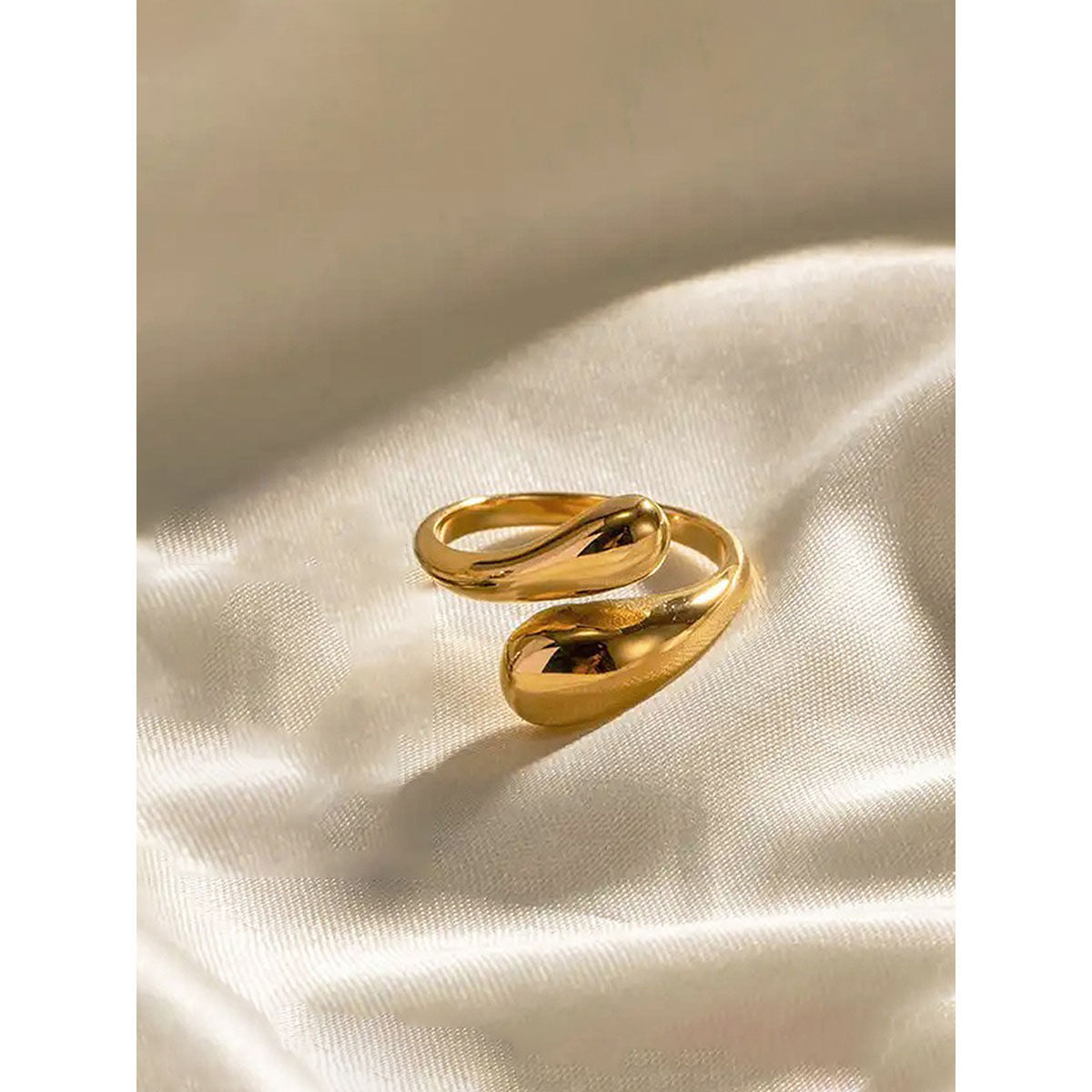 Gold Twist Adjustable Ring