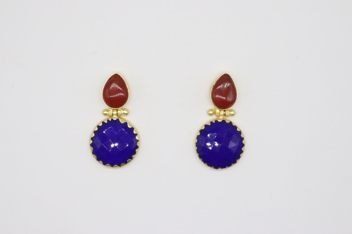 Blue Cocktail Maroon Dangle Fashion Earring