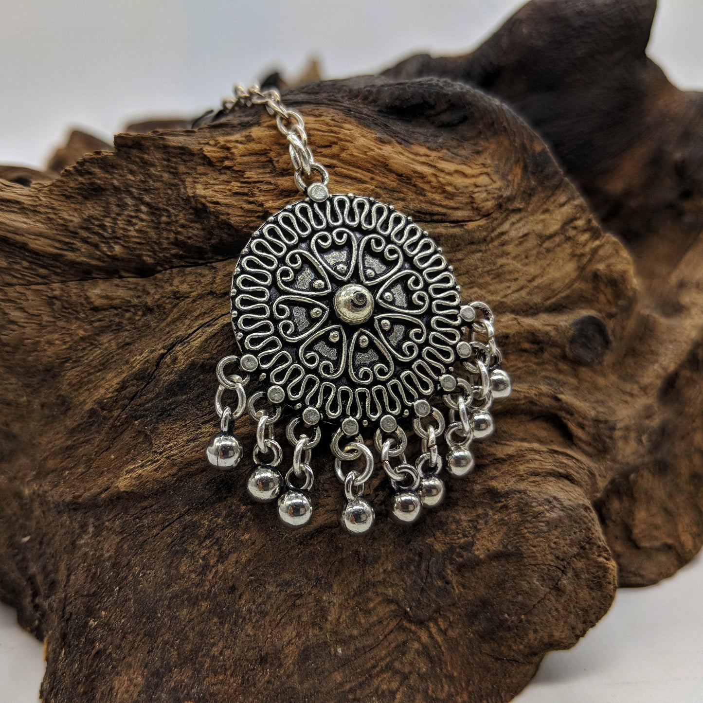 Silver Filigree Maang Tikka