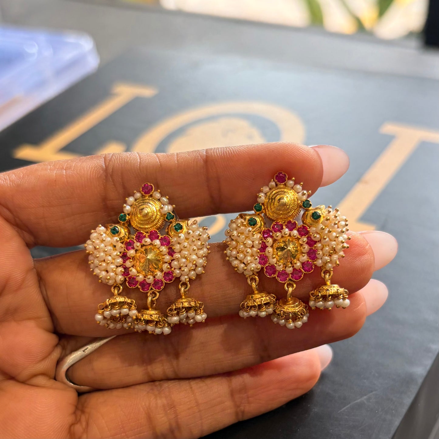 Mini Silver Gold Gili Ole Earrings - (3 inch)