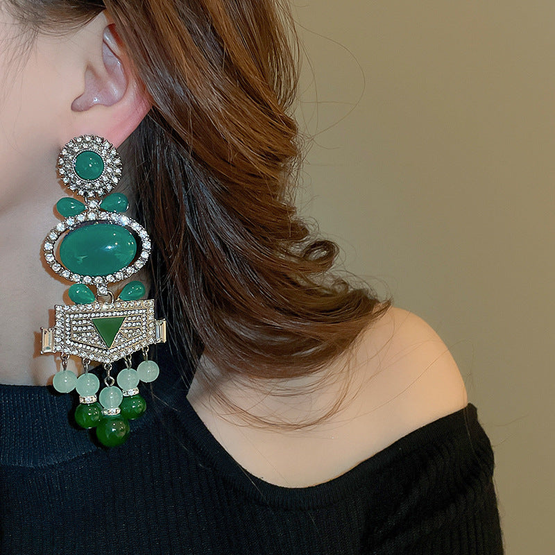 Green Emerald Fashion Non Pierced Press Clip Earring F40