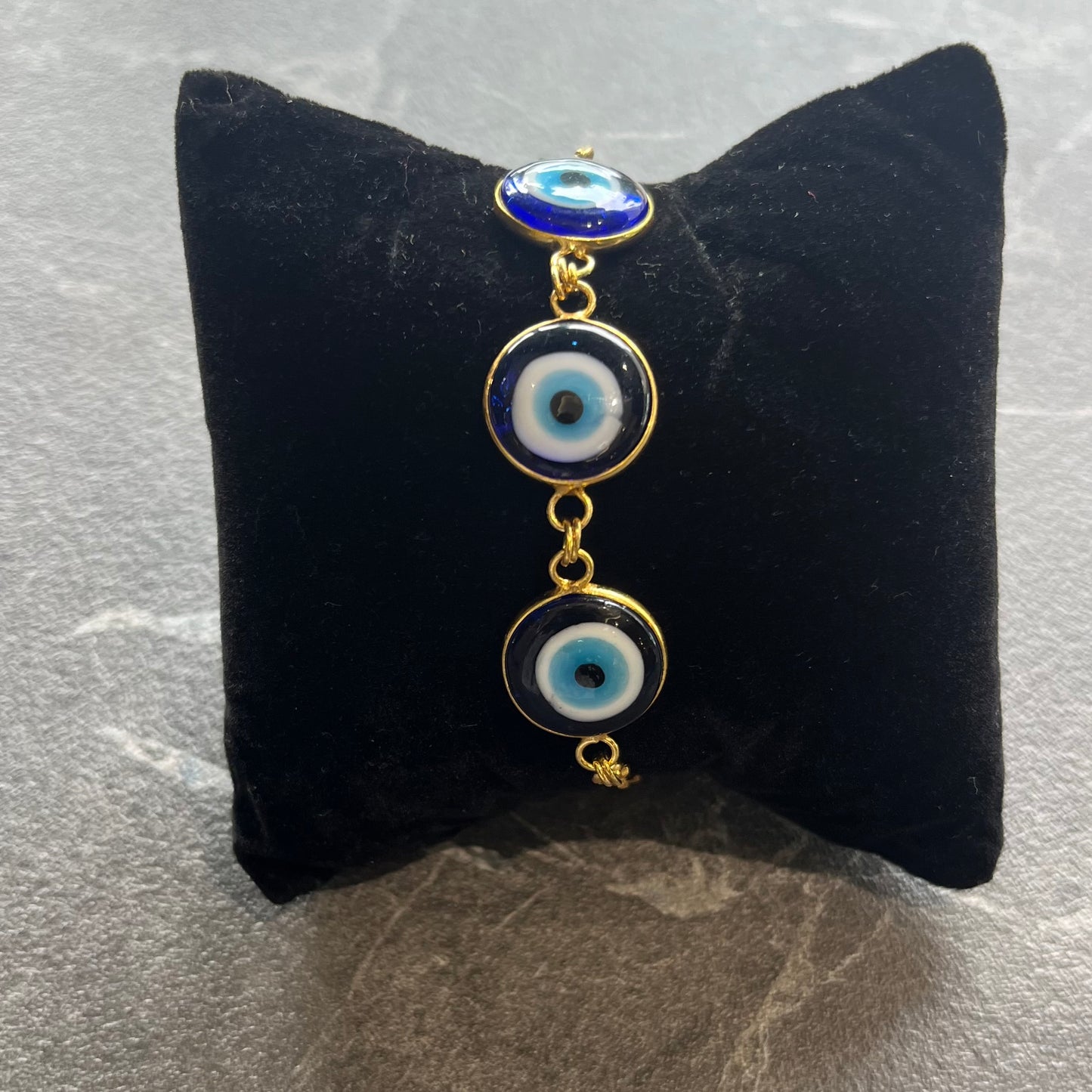 Evil eye 3 Bead Adjustable Bracelet (Nazar Evil Eye) F25