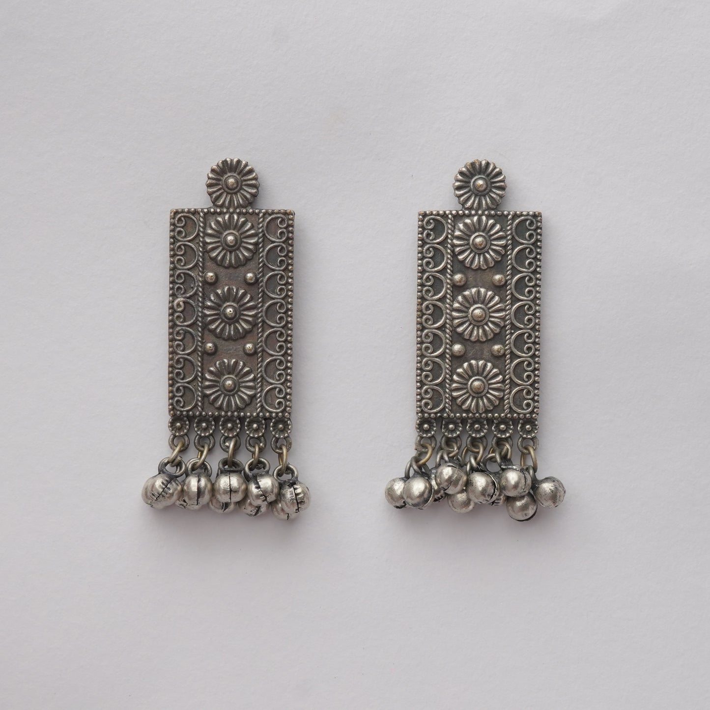 Silver Tribal Bohemian Earring