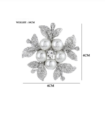 LOLstudio Silver Brooch & Lapel Pins for Saree and Suits B22