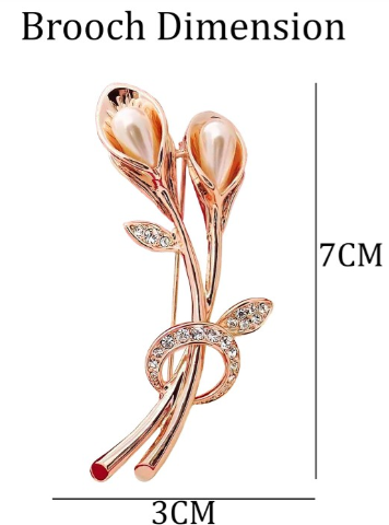 LOLstudio Rose Gold Brooch & Lapel Pins for Saree and Suits B26