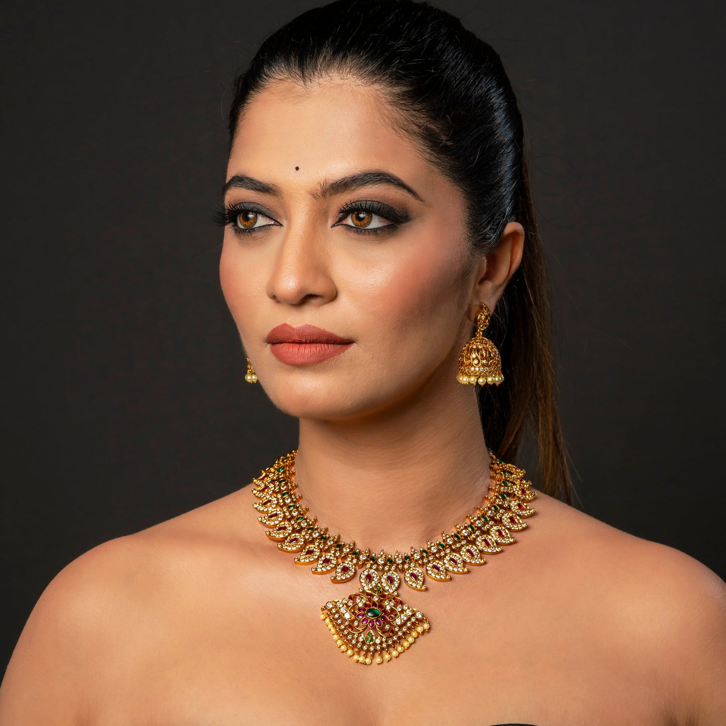 Bridal Design Wedding South India Jewellery Necklace Set