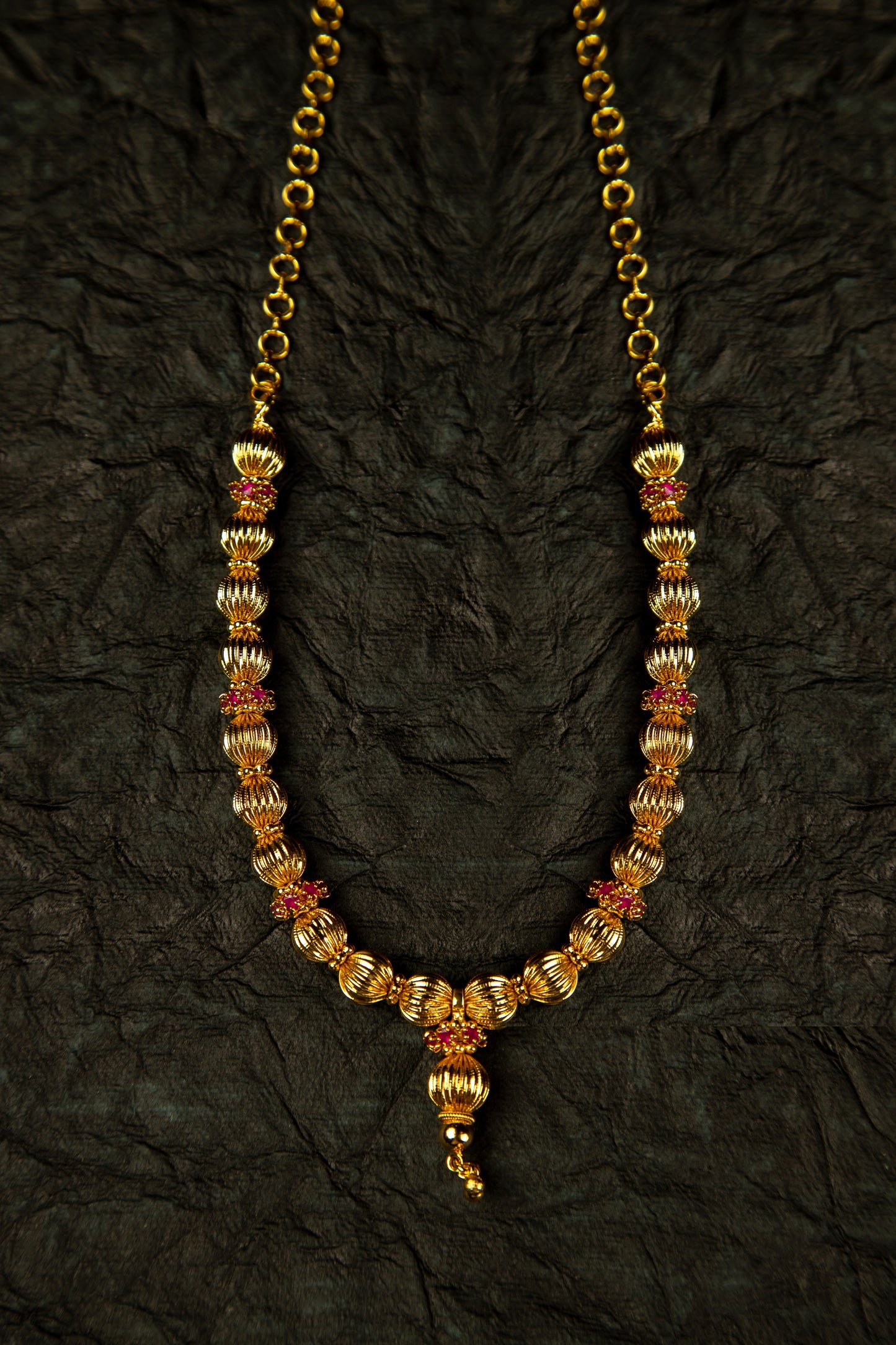 Gold Ball Bead Design Necklace