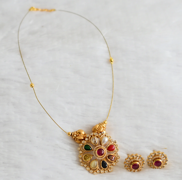 Navrathna Pendant Set F51