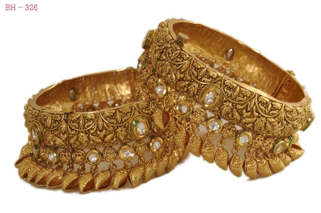 Gold Kundan Grand Screw Based Jewel Bangle (Size Fit- 2.8/2.10) F10