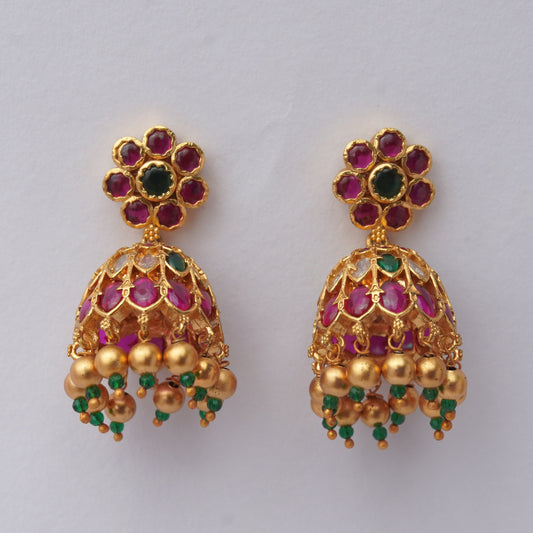 LOLstudio Gold Jhumkha Pearl Earring B236