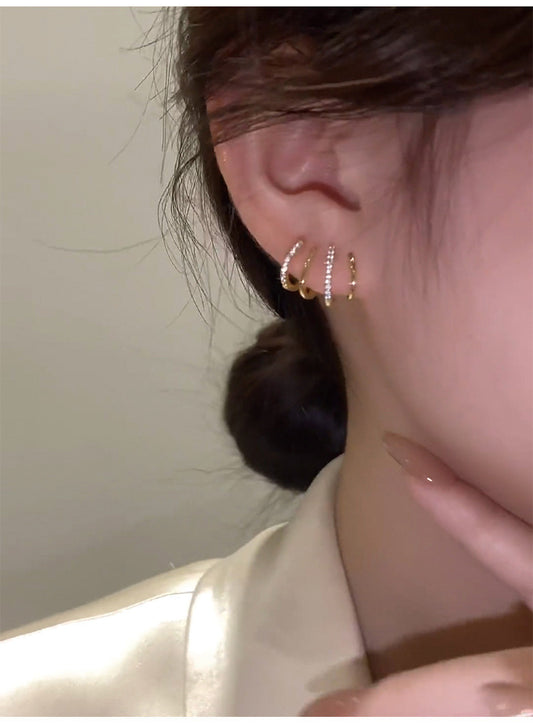 Golden Wave Crystal Hoop Earrings – LOLSTUDIO