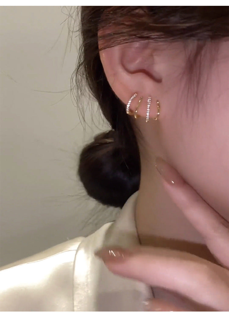 Golden Wave Crystal Hoop Earrings – LOLSTUDIO