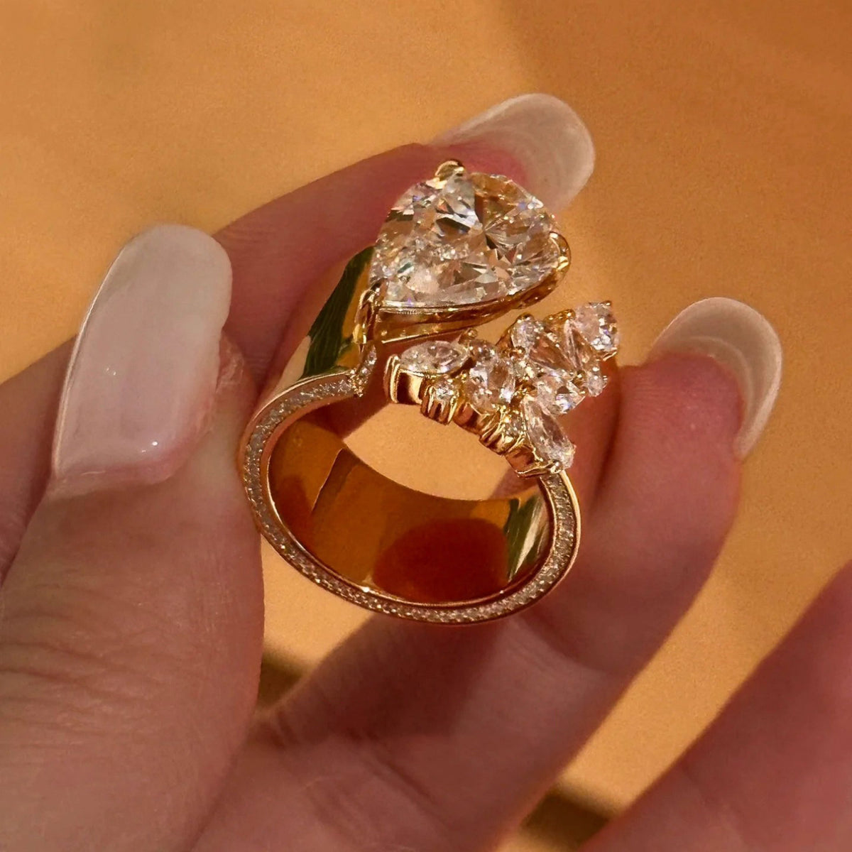 Golden Luxe Statement Crystal Ring – LOLSTUDIO
