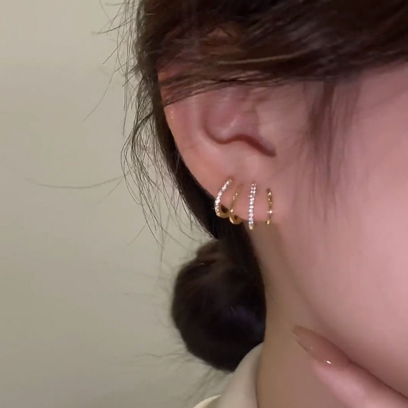 Golden Wave Crystal Hoop Earrings – LOLSTUDIO