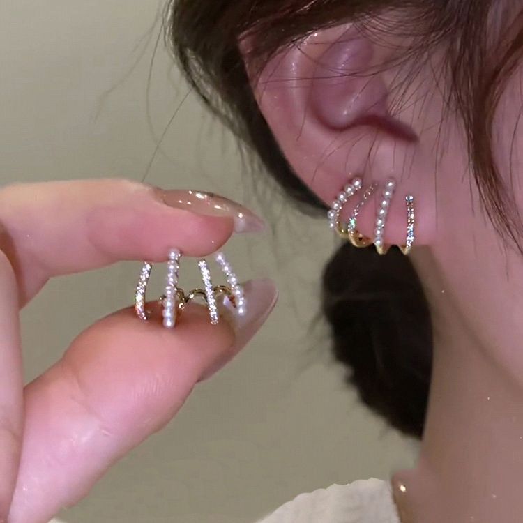 Golden Wave Crystal Hoop Earrings – LOLSTUDIO