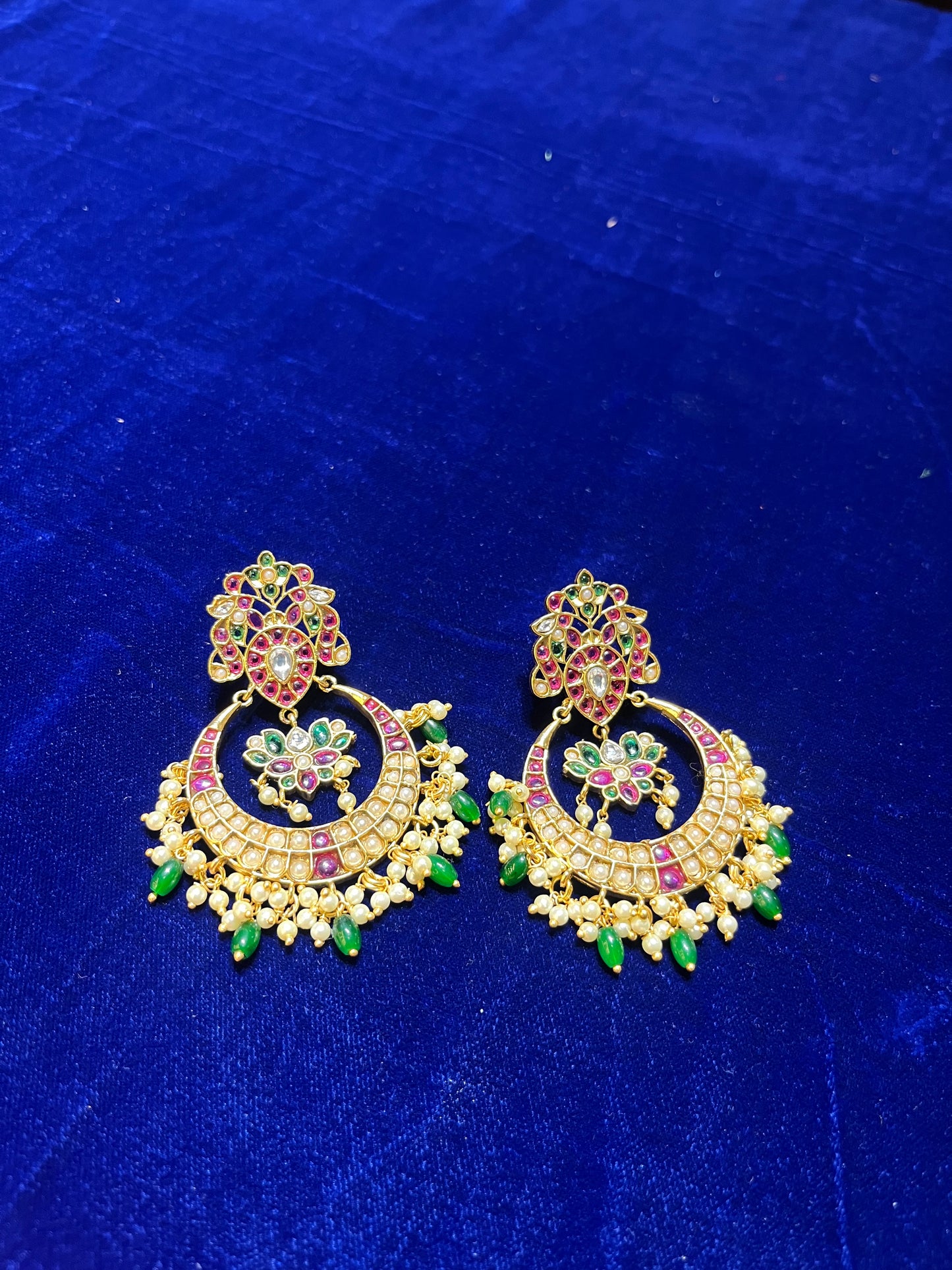 LOLstudio Pearl & Emerald & Ruby Ethnic Wedding Collection Jhumka LOLB406
