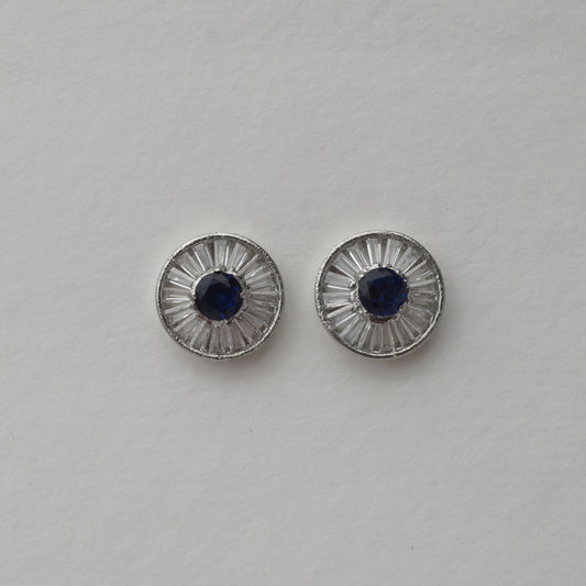 LOLstudio Blue Sapphire Zircon Diamond Stud Earring B290