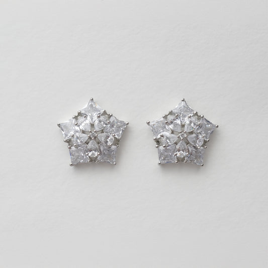 LOLstudio Diamond Zircon Stud Big Cocktail Stud Earring B67