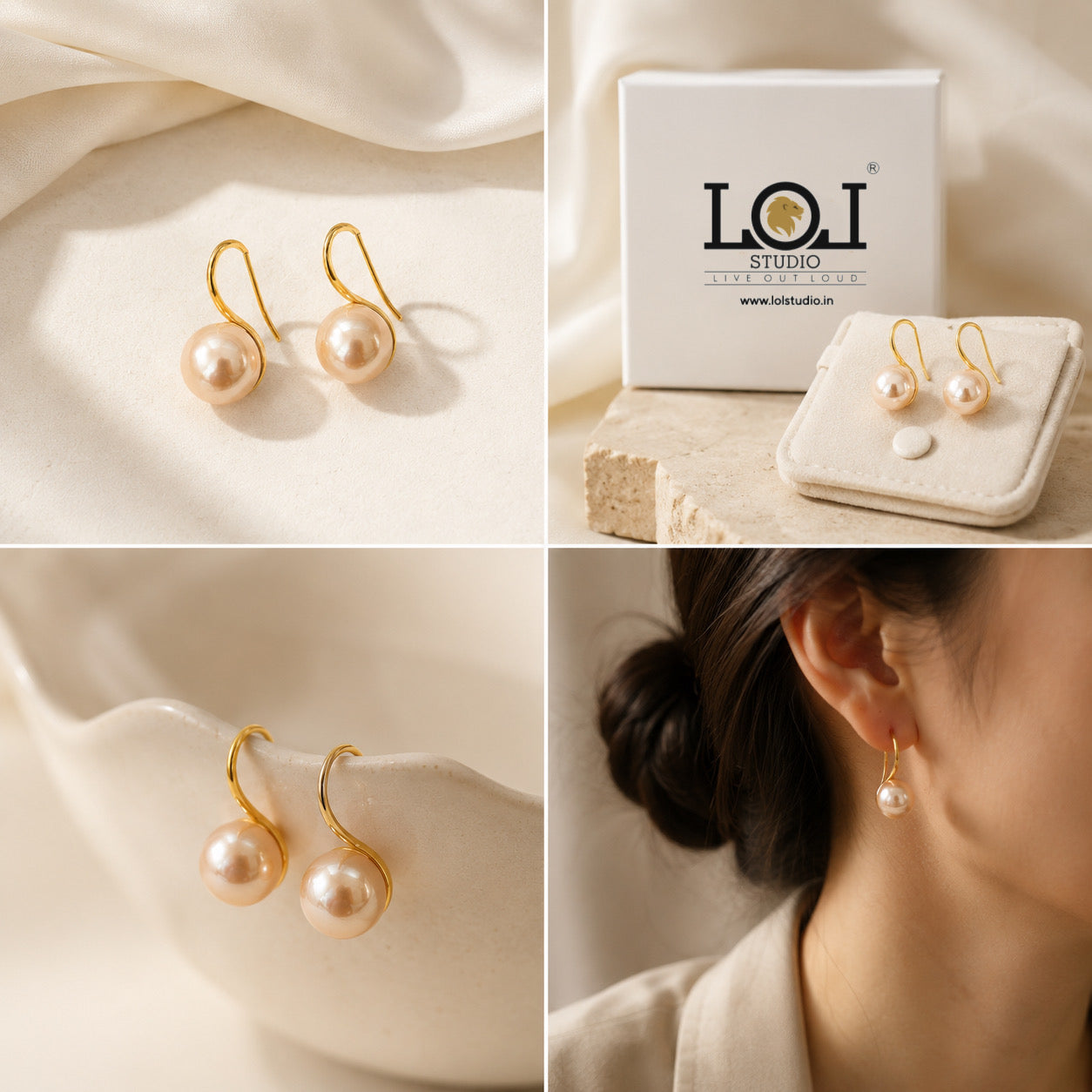 Aurelia Pearl Drop Earrings