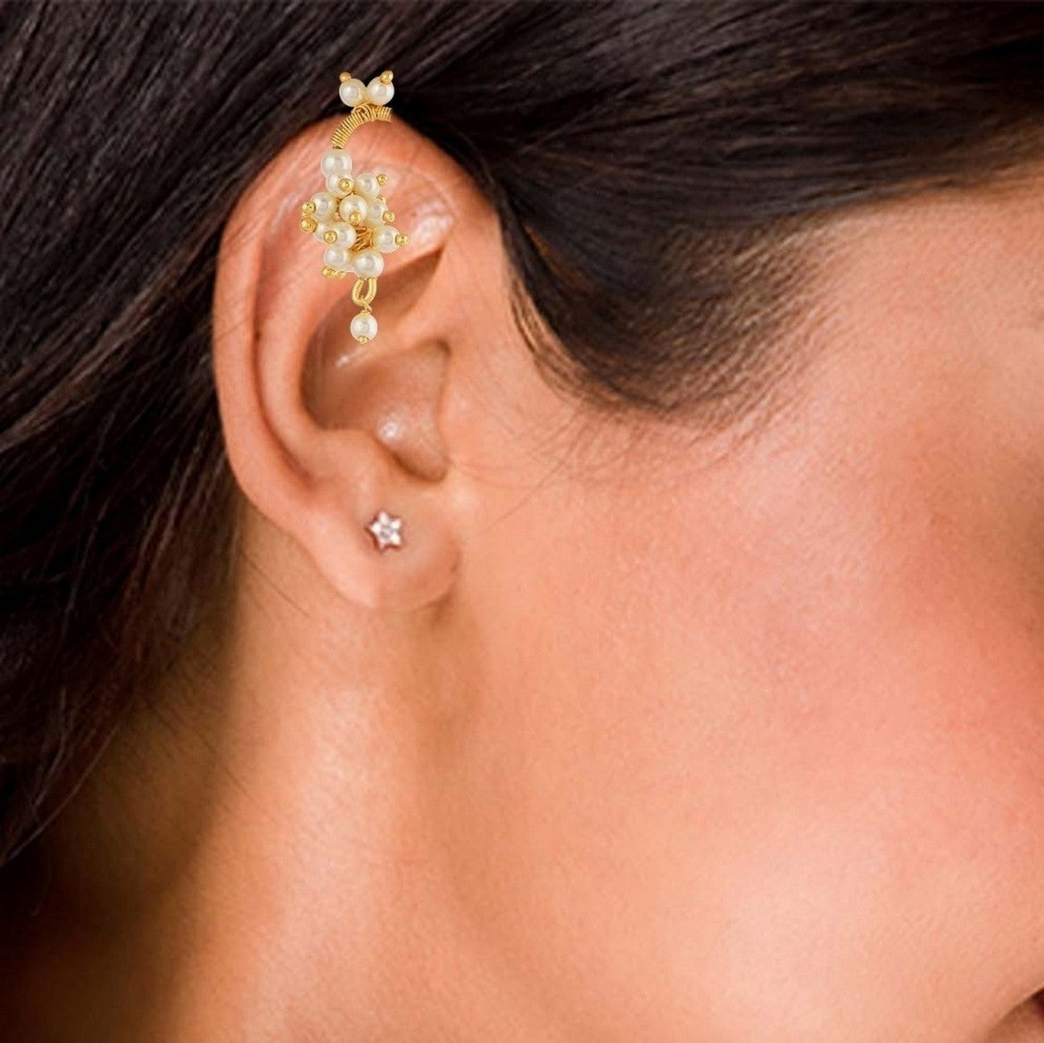 LOLstudio Pearl Ear Cuff Koppu Non Pierce Buggadi Earring B171