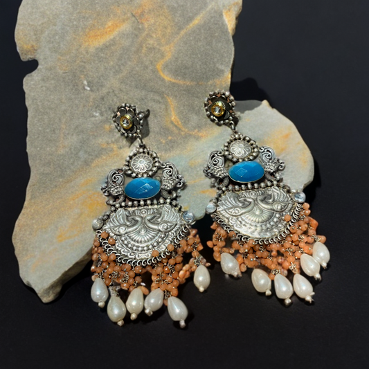 LOLstudio Bohemian Pearl Drop Design Earring B130