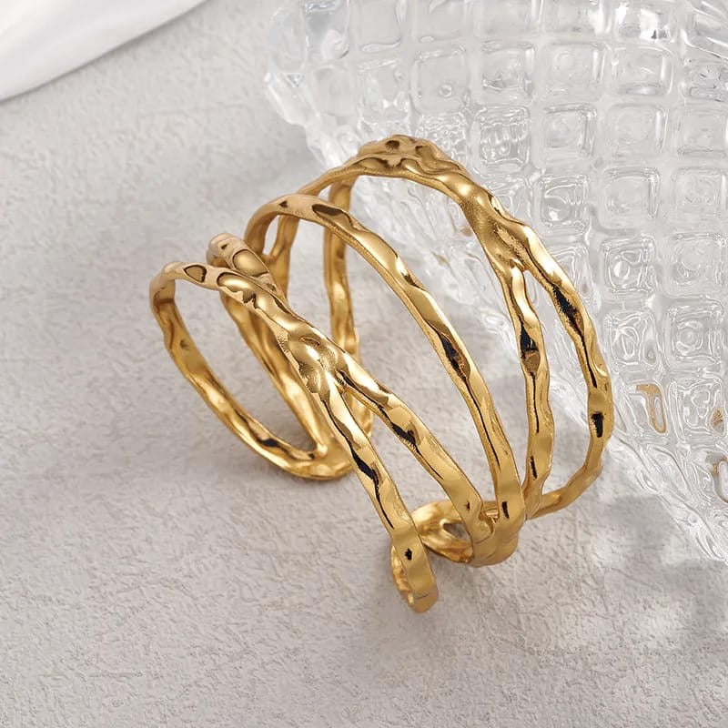 Cuff Gold Adjustable Bangle