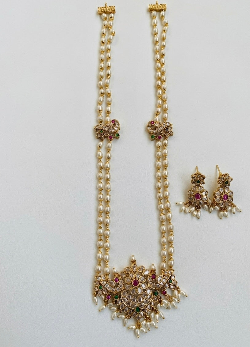 The Empress Collection: Ruby & Emerald Dual-Strand Mala