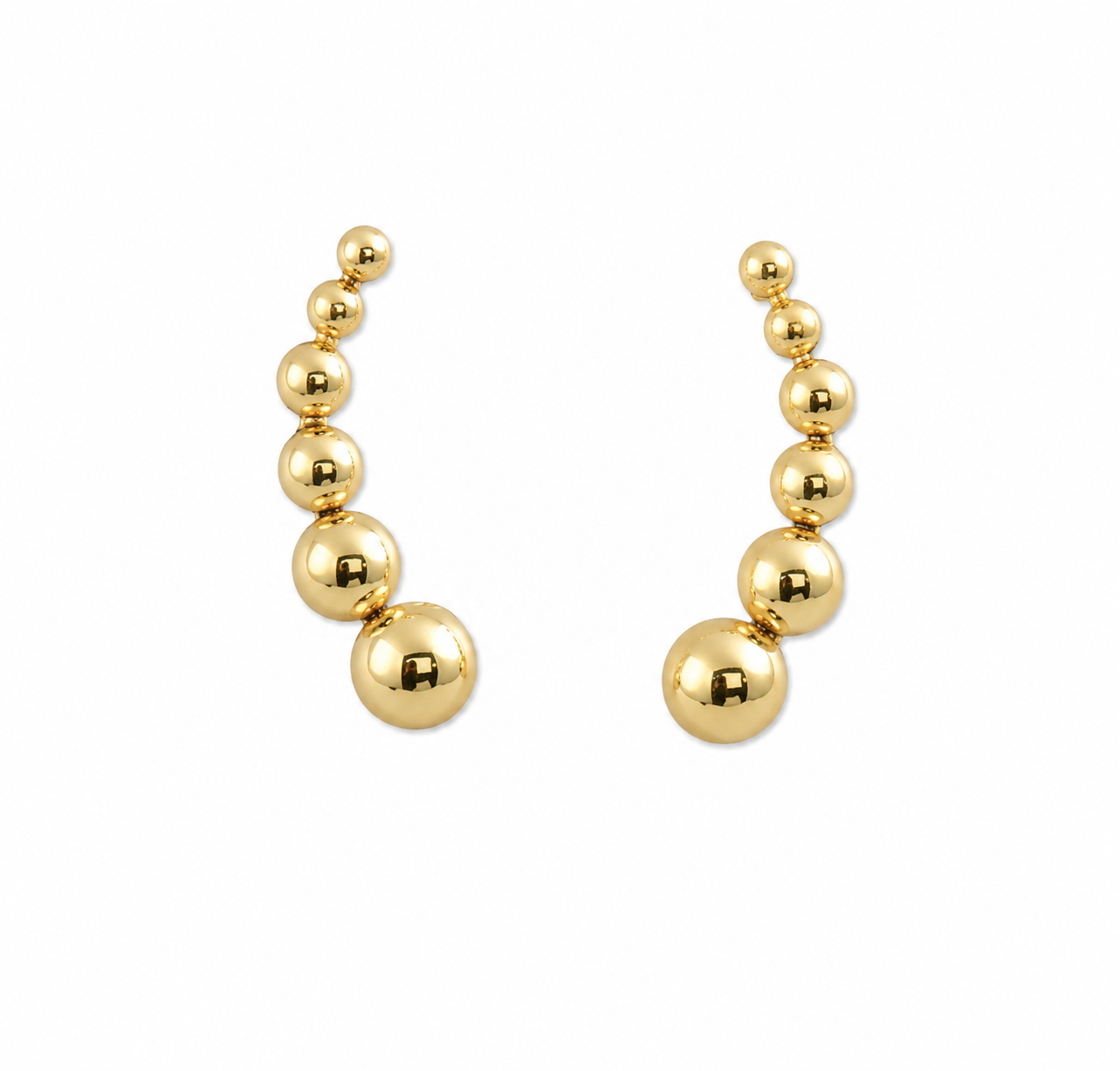 Golden Bubble Cascade Earrings | Anti-Tarnish Statement Drop Earrings