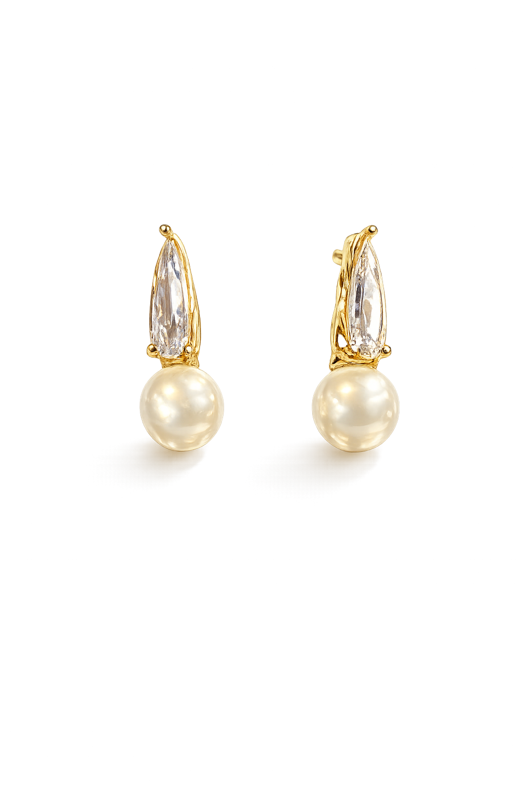 Pearl Glow Crystal Drop Earrings